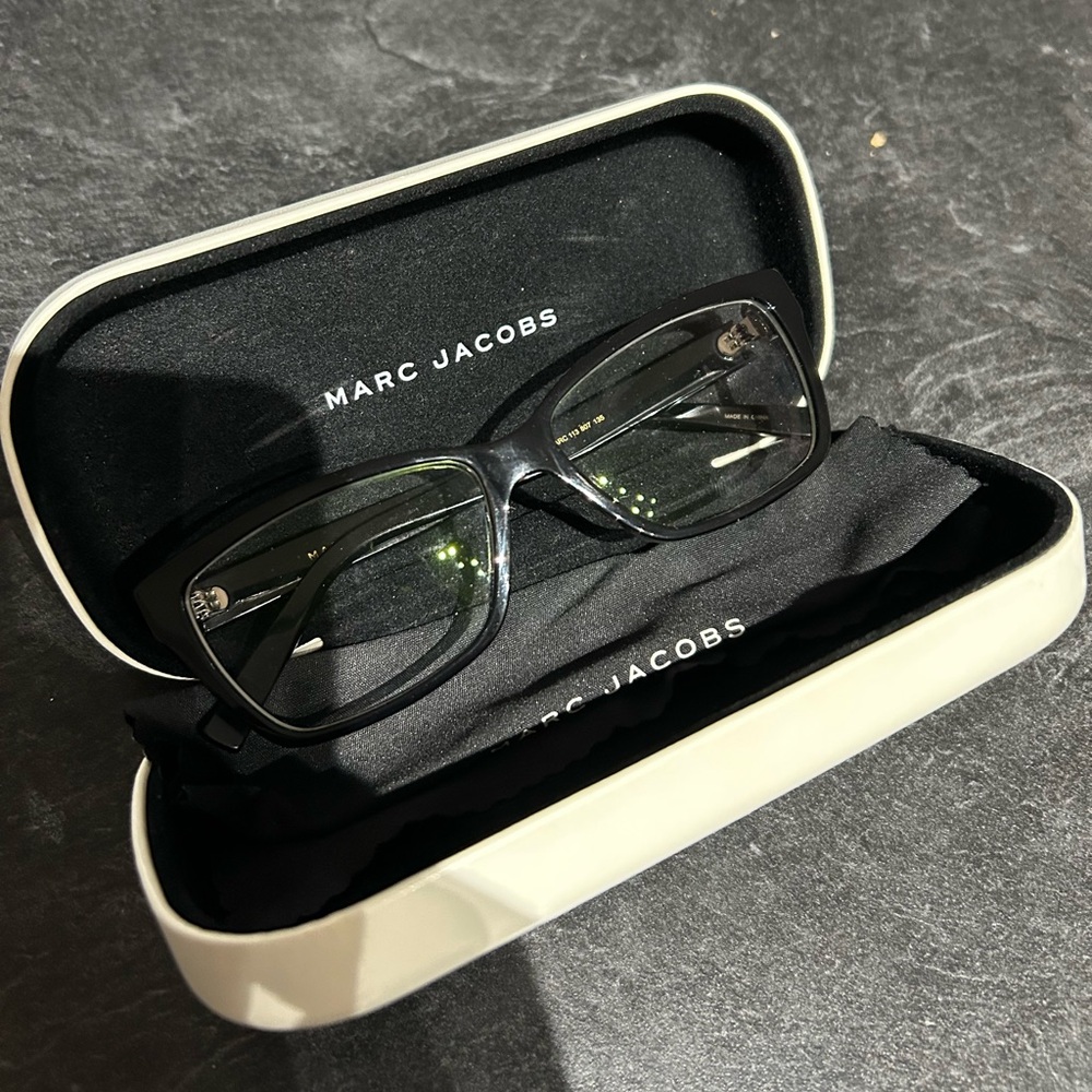 Marc Jacobs Black Glossy Square Cat eye Optical Glasses